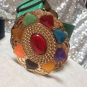 ‼️SOLD‼️NWT Faux Leather Belt with Rhinestone Buckle